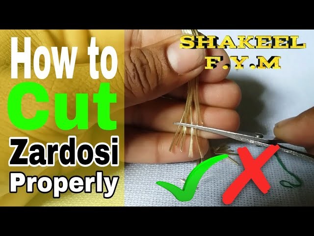How to Cut Zardosi | Hand Embroidery | Zardosi work