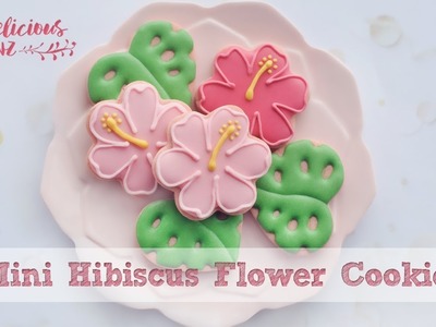 How to decorate simple hibiscus flower cookies