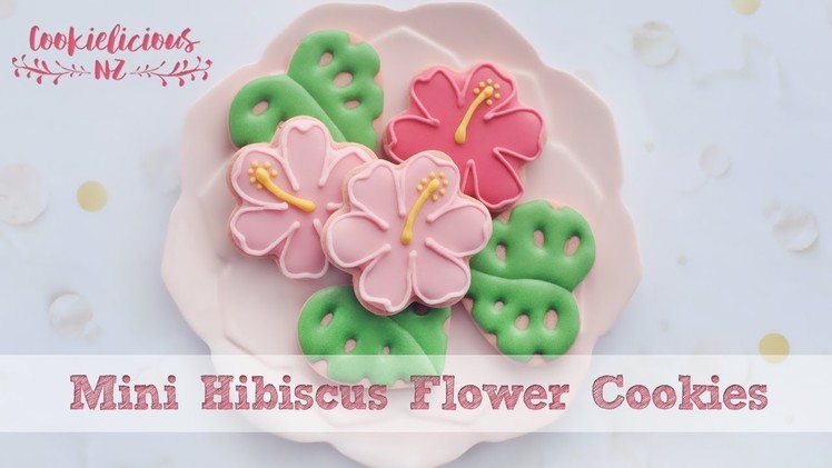How to decorate simple hibiscus flower cookies