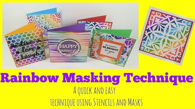 How to do Rainbow Masking.Stenciling | Video Tutorial