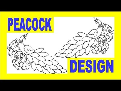 How To Draw Peacock Design For Computer Embroidery