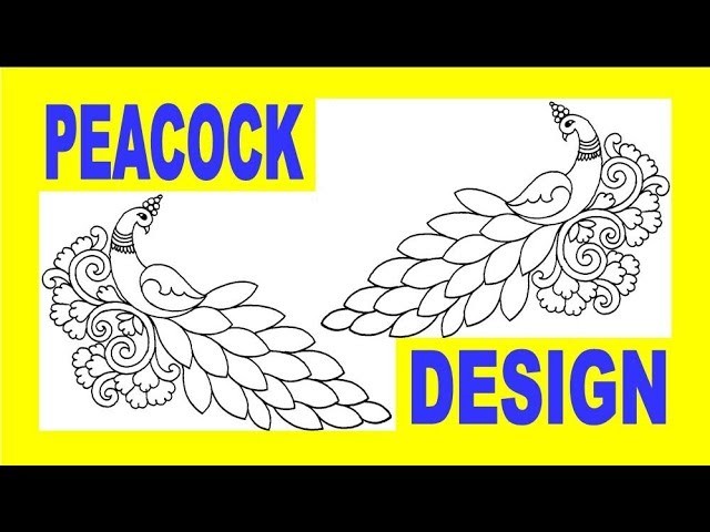 How To Draw Peacock Design For Computer Embroidery