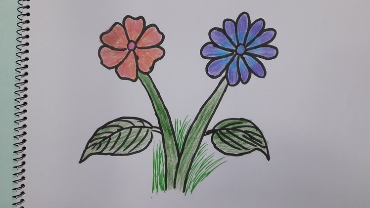 How to Draw Simple Flowers for Kids * Flower drawing * Simple drawing || Avro Drawing School