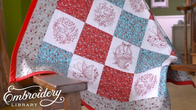 How to Embroider and Sew a Lap Quilt