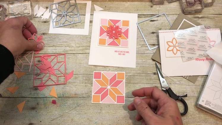 How to make 3 Quilt Cards using Stampin Up's NEW Christmas Quilt Bundle