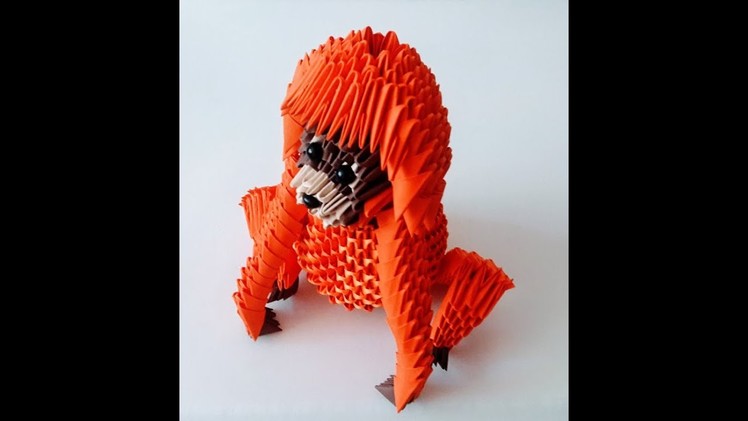 How to make 3D Origami Orangutan
