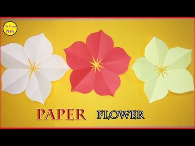 How to make 5 petal hand cut paper flowers - origami flower DIY #11
