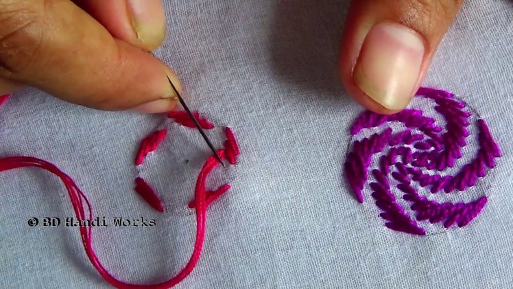 How To Make A Basic Nokshi machkata buti stitch