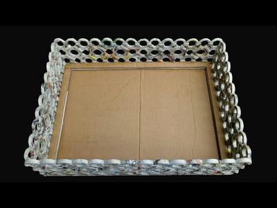 How To Make A Basket with newspaper, Cardboard and Fevicol Simple And Easy