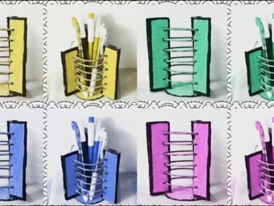 How to make a Easy Pen.Pencil Holder from Bangles || DIY Pen Stand from waste materials