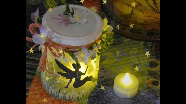 How to Make a Fairy Lantern in a Glass Jar -- DIY Fairy Night Light!