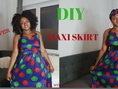 HOW TO MAKE A MAXI SKIRT.NO ZIPPER.BEGINNER FRIENDLY