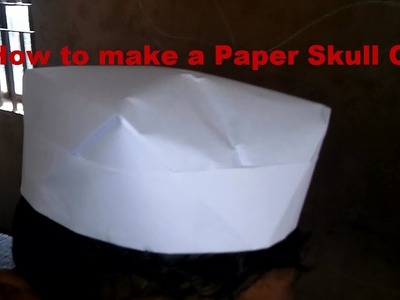 How to make a Paper Skull Cap || hands made paper hat - paper hat origami