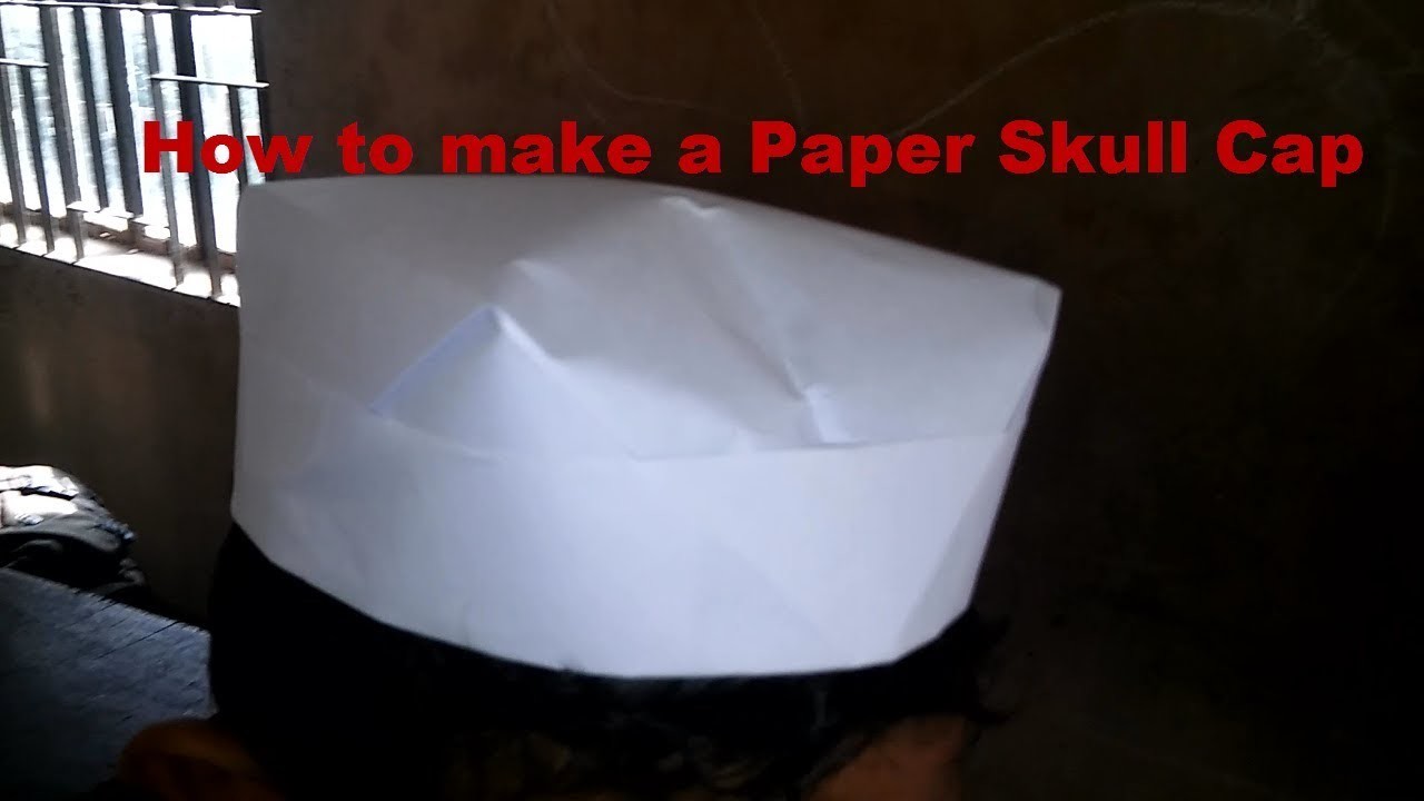 How to make a Paper Skull Cap || hands made paper hat ...