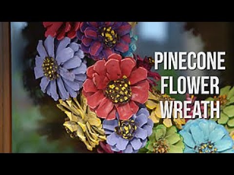 How to Make a Pinecone Flower Wreath - Easy Does It - HGTV
