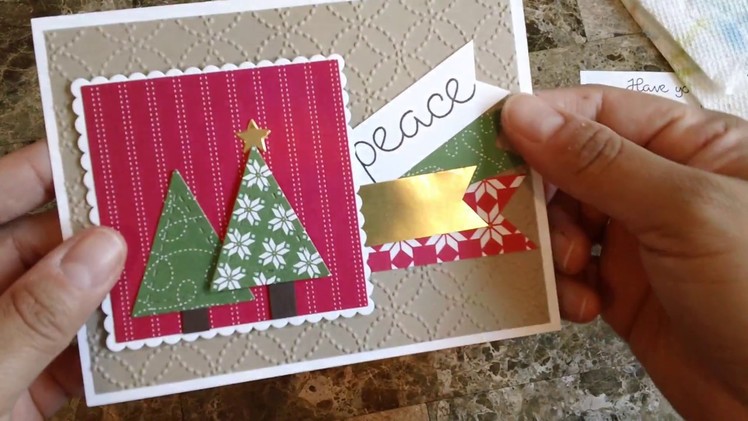 How to make a quick and easy Christmas card using the Quilted Christmas suite