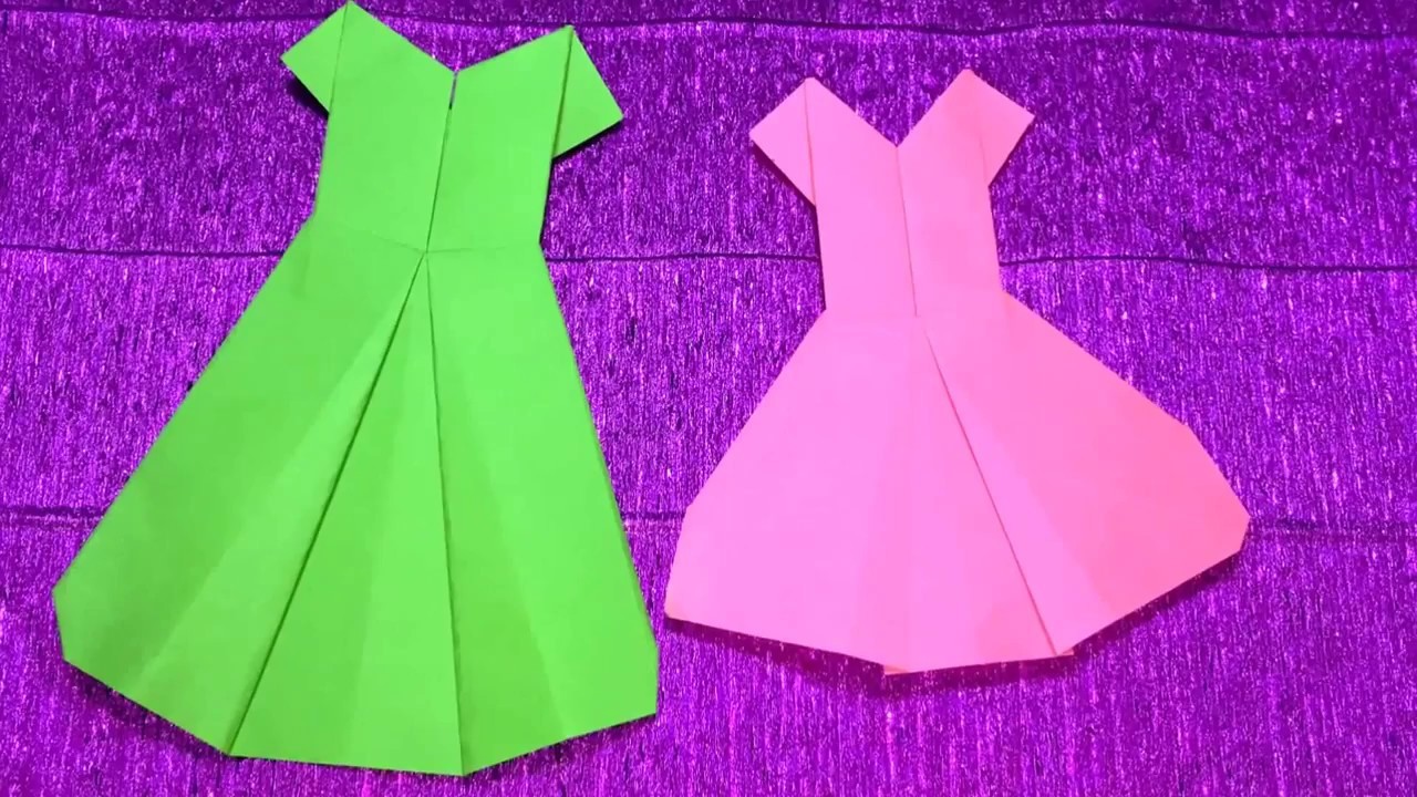 How to make an origami dress - wedding dresser tutorial, paper dress ...
