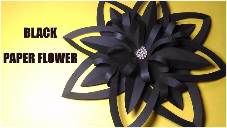 How To Make Black Paper Flower | Origami | For Christmas Decoration | InoVatioNizer | ft. BB