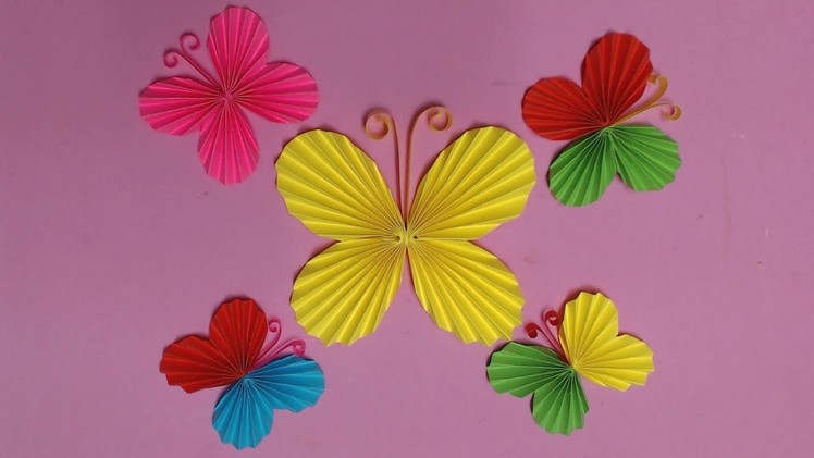 How to Make Butterfly with Color Paper | DIY Paper Butterflies Making