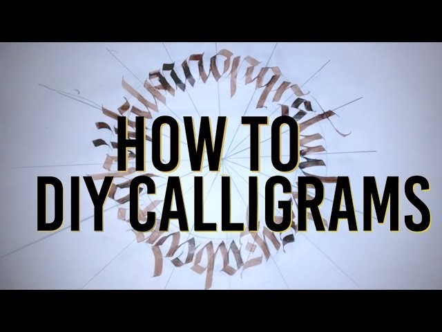 How to make Calligraphy Calligrams - Writing Calligraphy in shapes