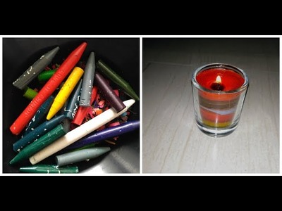 How to make candles with waste crayons | without wax for diwali and christmas festival celebration
