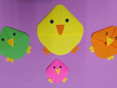 How to Make Chicken with Color Paper | DIY Chicken Bookmark Making | Paper Crafts Ideas