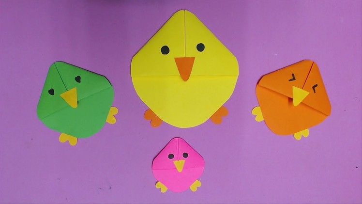 How to Make Chicken with Color Paper | DIY Chicken Bookmark Making | Paper Crafts Ideas