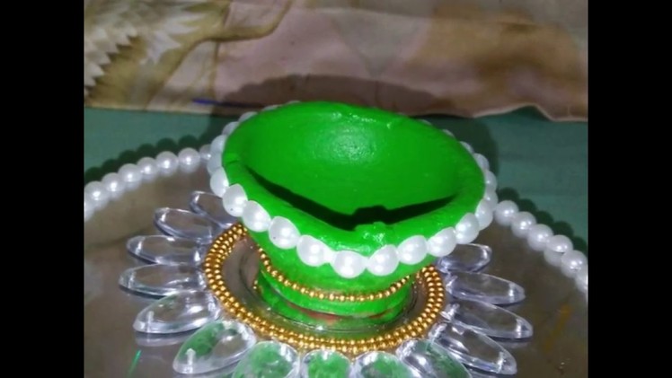 How to make Diya stand from cd.diy Diwali decoration idea