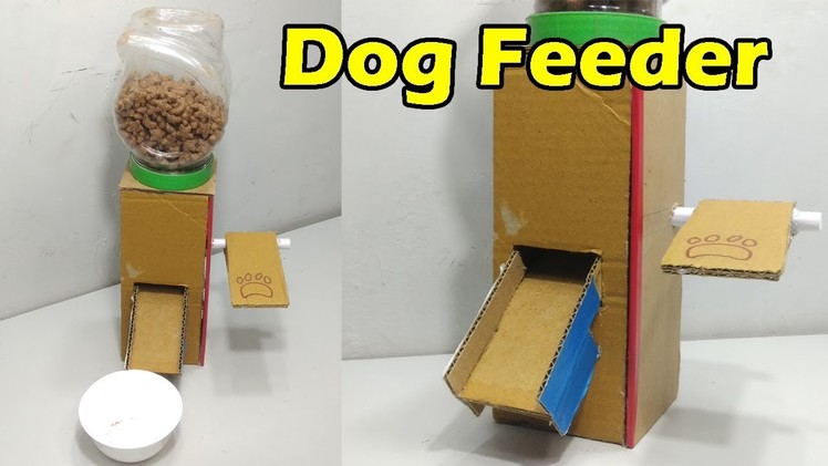 How To Make Dog Feeder at Home | Dog Food Dispenser from Cardboard