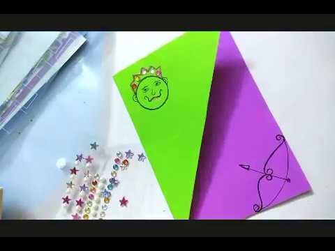 How to make dussehra greeting card | dussehra card making idea for kids| navratri greeting card