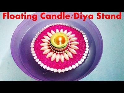 How to make Floating Candle. Diya Holder || Diwali crafts #DIY 3