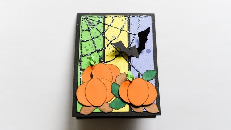 How to make : Halloween Card with Pumpkins | Kartka Halloween z Dyniami - Mishellka #254 DIY