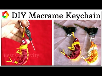How to make Handmade Macrame Keychain full step by step video|New Design Macrame Fish Keychain| HD