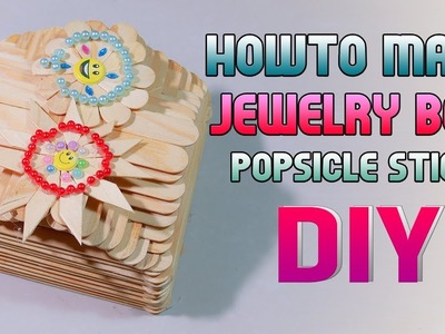 How to Make jewelry box, popsicle stick crafts - DIY | Tanachhim99