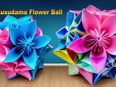 How to make Kusudama Flower Ball tutorial origami