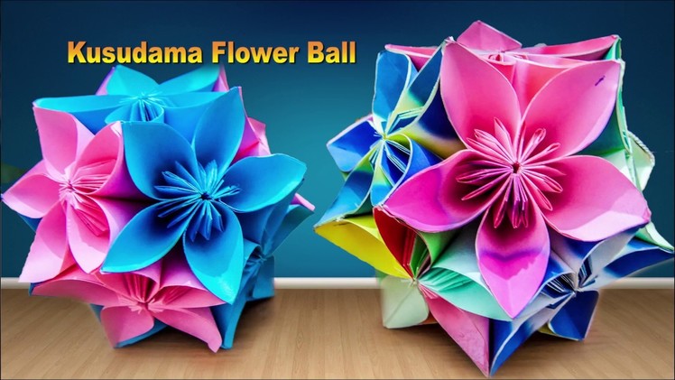 How to make Kusudama Flower Ball tutorial origami