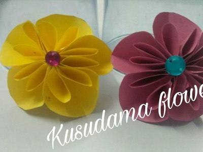 How to make Kusudama paper flower | Method - 1.Easy method to make kusudama flower.Decoration flower