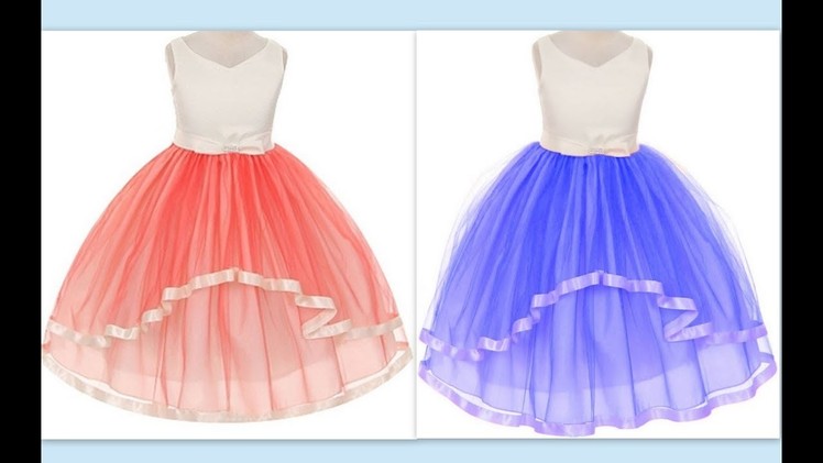 How to make latest quinceanera high low organza party wear dress with rhinestone(Hindi version)