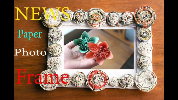How To Make News Paper Photo Frame Easily | Paper Origami | Paper Handicraft instantly (Eti's etc)
