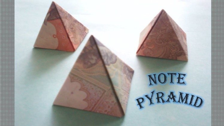 How to make note pyramid (Without cut )♥♥♥