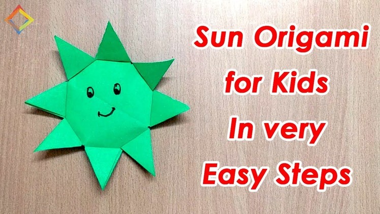 How to make origami sun for kids in 5 minutes step by step