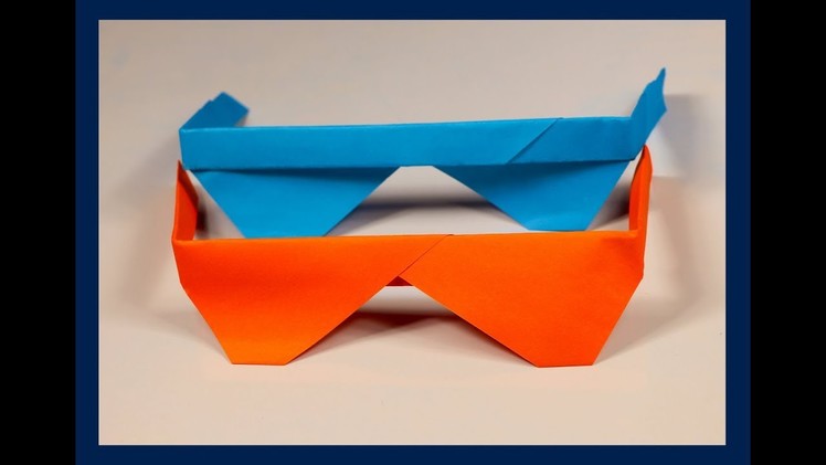 How to make origami sunglasses – easy origami tutorial