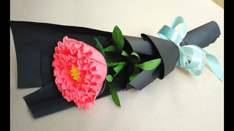 How to make paper flower bouquet at home - Easy Peony Paper Flower Bouquet For Beginner.