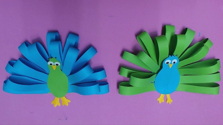 How to Make Peacock with Color Paper | DIY Paper Peacocks Making