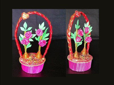 How To Make Showpiece From Newspaper & Paper cup. Home Decor. Gift Item. Best out of Waste