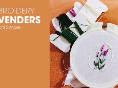 How to make simple Lavender embroidery