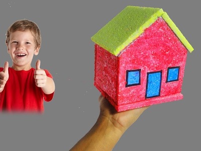 How to Make Small Thermocol House Model - Very Easy and Quickly | School Project for Kids (DIY)