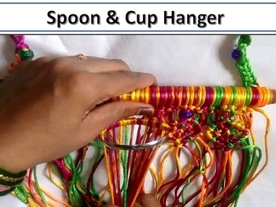 How to make Spoon & Cup hanger from Wastage Macrame | kitchen Laddle