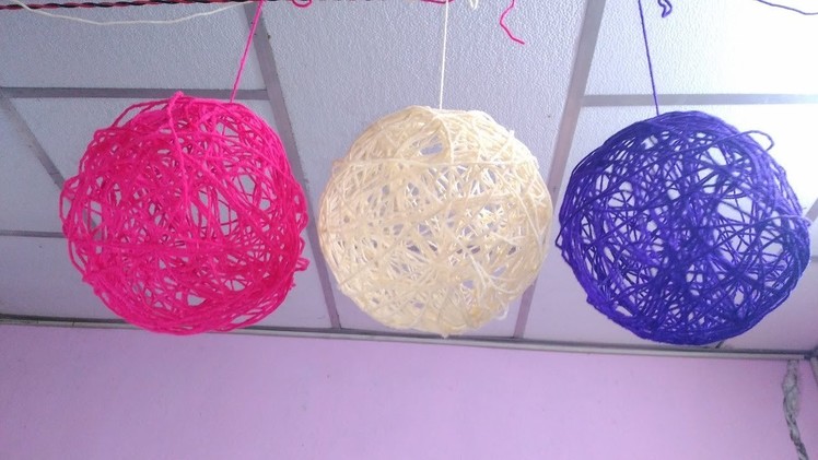 How to make String ball, Yarn balls making, Home Decor ideas