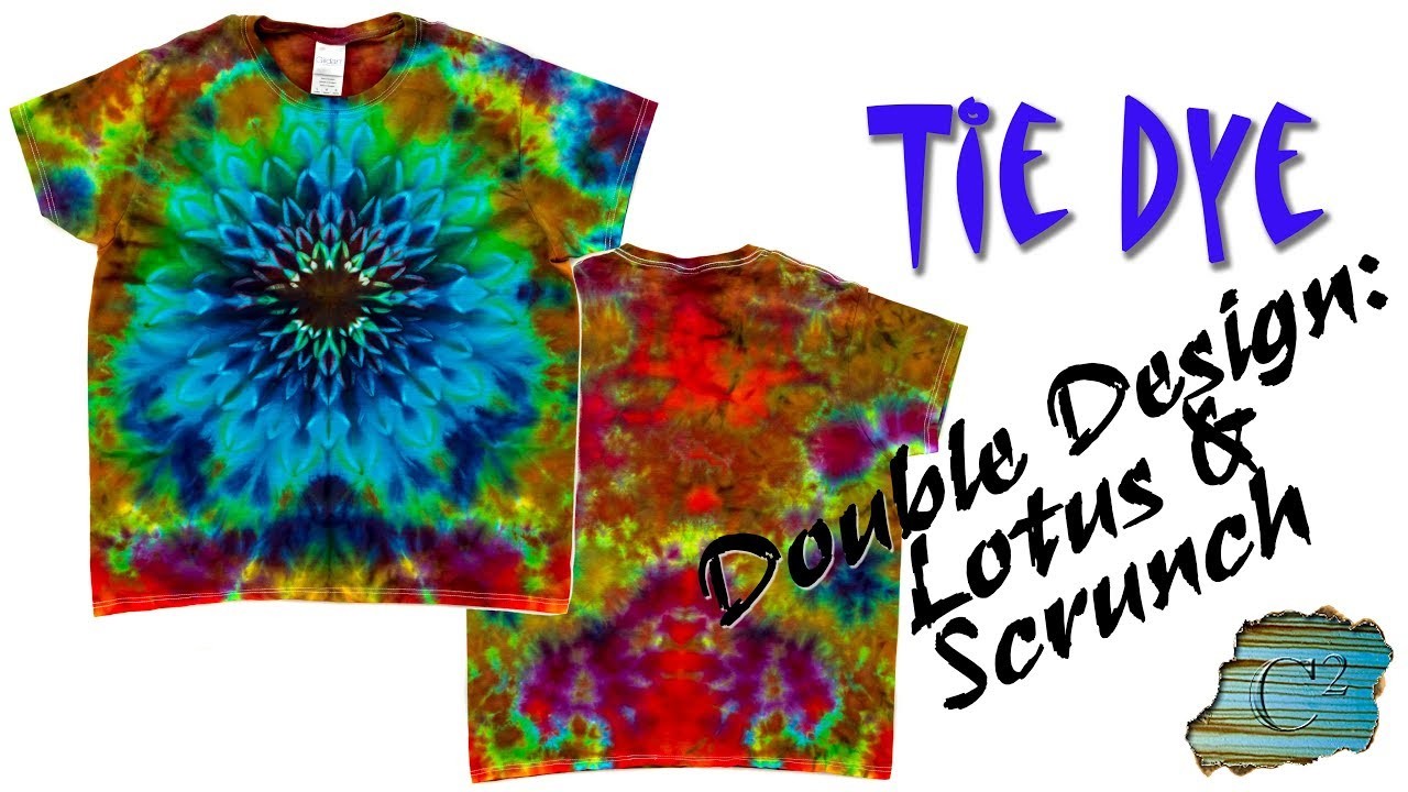 How to Tie Dye:  Lotus & Scrunch Double-Sided Shirt